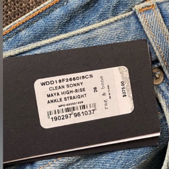 Rag & Bone Maya High Rise Ankle Straight Leg Jeans Size: 26. Excellent condition - Picture 16 of 16